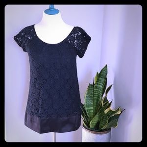 Black A-line tunic Fully Lined XS